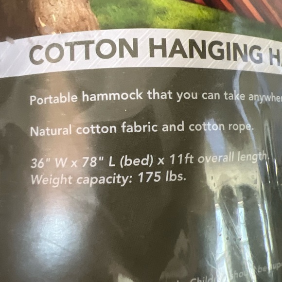 Backyard Hammock Portable Cotton Rope Outdoor Swing Fabric Camping Bed new - Picture 2 of 4